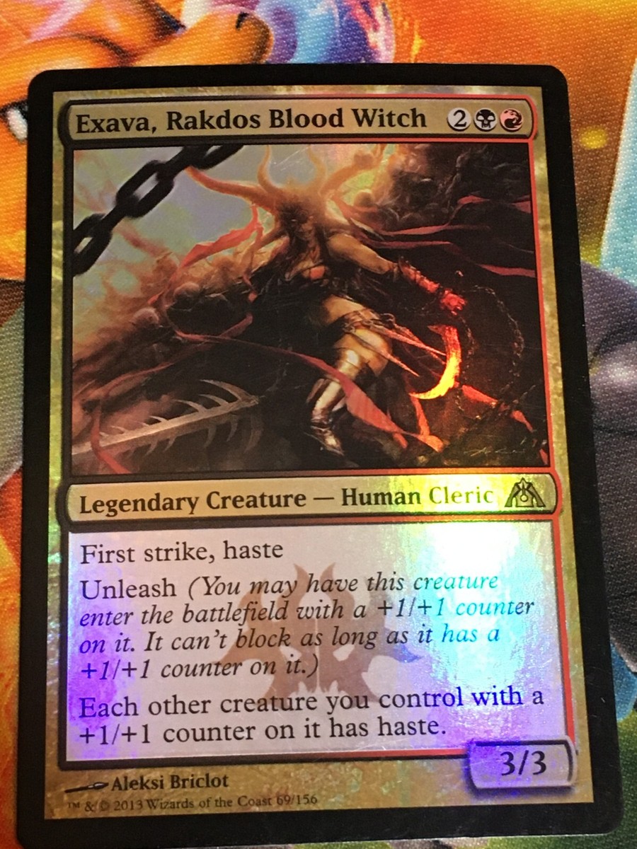 C6728 MTG MAGIC DRAGON'S MAZE EXAVA, RAKDOS BLOOD WITCH #69 FOIL