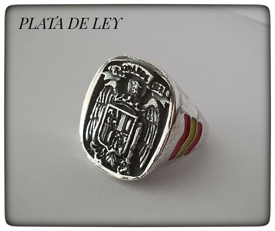 Sello Franco  Anillo Franco Caudillo Aguila San Juan Plata  ley 925 ring Franco