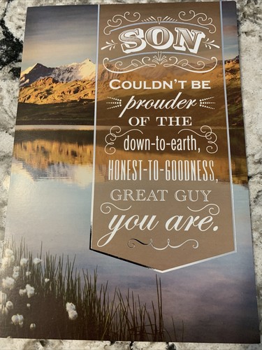 Happy Birthday SON Great Guy You Are.5”x8” Hallmark Greeting Card Outdoors - Picture 2 of 7