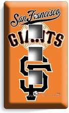 SF SAN FRANCISCO GIANTS TEAM LOGO LIGHT SWITCH OUTLET PLATES MAN CAVE ROOM DECOR