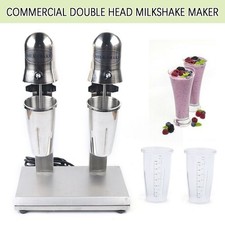 MILKSHAKE MIXER DOUBLE HEAD 2 SPEED 565W BLENDER STAINLESS STEEL