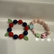 Gymboree Bracelets LIttle girls Lot Of 2, Cherry And WISH