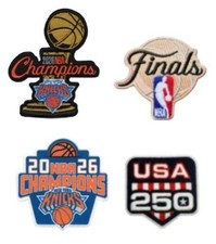2026 NBA Champions New York Knicks 4 PC Iron On Embroidered Patch 3.5" & 2.5"