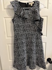 Michael Kors Womens Dress Size Small Black and White Geometric Sleeveless