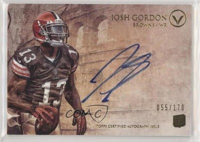 2012 Topps Valor Valor Auto Rookie 55/170 Josh Gordon #VA-JG Auto ti8