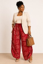 Adire Pallazzo Hose African Ready-to-Wear One Size + Strings Holiday Wear