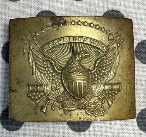 New ListingAntique War Of 1812 Waist Belt Plate Buckle Militia Officer Military Brass Rare