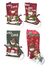 NEW Lot of 4 Holiday Time Christmas Stockings 17" x 11" Same-Day SHip from USA