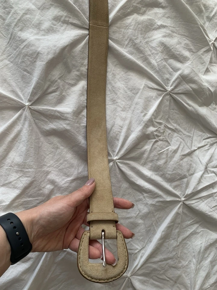 Cinturón de gamuza Ralph Lauren para mujer en marrón claro, hecho en China, talla pequeña Foto 3 de 4