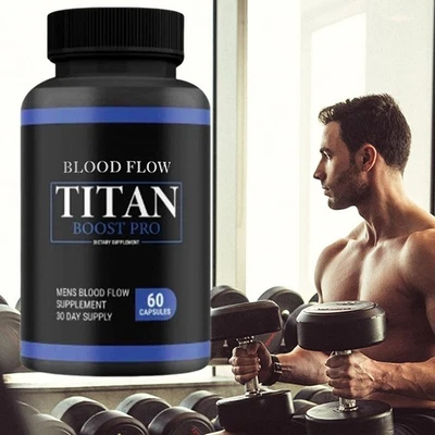 Supplément pour le Flux Sanguin Titan Boost Pro, Gélules Homme Wellness-support - Photo 1/4