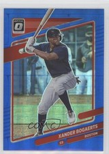 2021 Panini Donruss Optic Blue Pandora Prizm 77/99 Xander Bogaerts #146 8k4