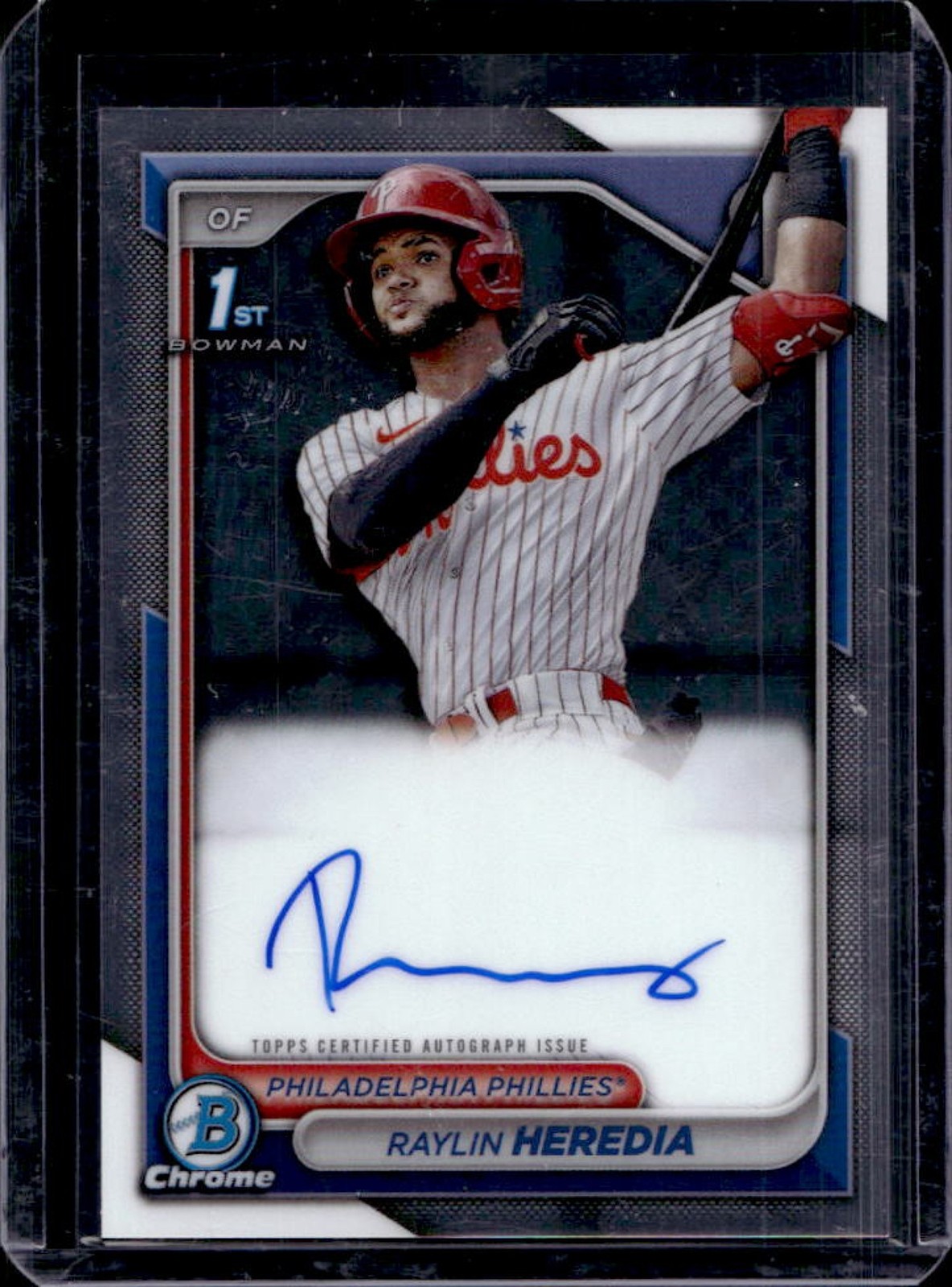 2024 Bowman Raylin Heredia Chrome Auto Autograph 1st Prospect #CPA-RH Phillies