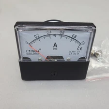 DC 1A Analog Ammeter Panel AMP Current Meter DC 0-1A 60*70MM directly Connect
