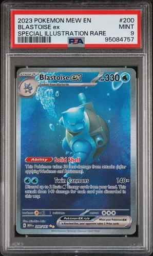 PSA 9 MINT 2023 POKEMON MEW EN-151 #200 BLASTOISE ex SPECIAL ILLUSTRATION RARE