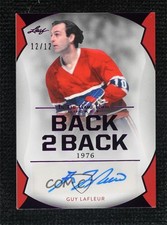 2022 Leaf ITG Used Back 2 Purple 12/12 Guy Lafleur Pete Mahovlich Auto HOF 11jd