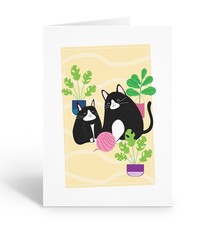 Cute Cats Blank Note Cards - 10 Cards w/Envelopes - Size 4.25" x 5.5"