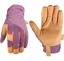 Wells Lamont Women's Leather Work Gloves, ComfortHyde Leather Hybrid. Size Small
