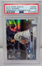 2018 Topps Update Rainbow Foil WILLEY ADAMES RC ROOKIE CARD PSA 10 GEM MINT