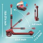 3-Wheel Toddler Scooter LED Light Up Wheels Adjustable Height Ride On Toy 1pack — photo 1