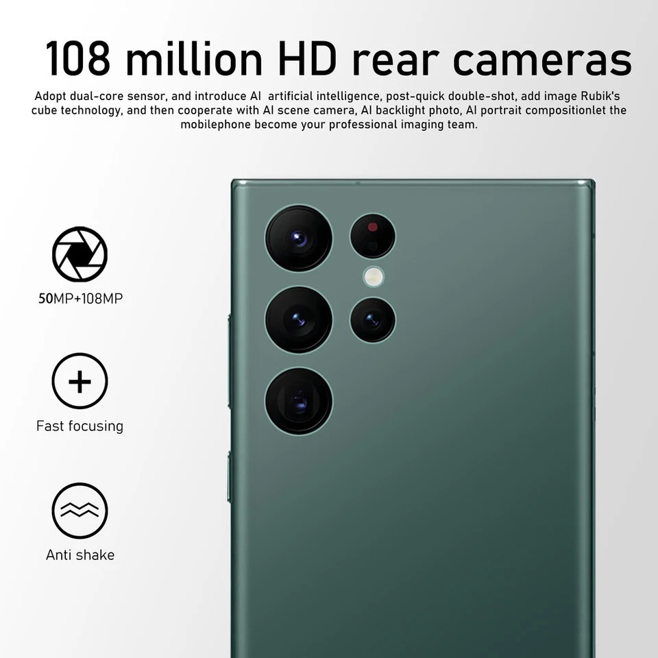 S23 Ultra 8+256GB Smartphone  Factory Unlocked Android Mobile Phones 8000mAh - Image 3 of 4