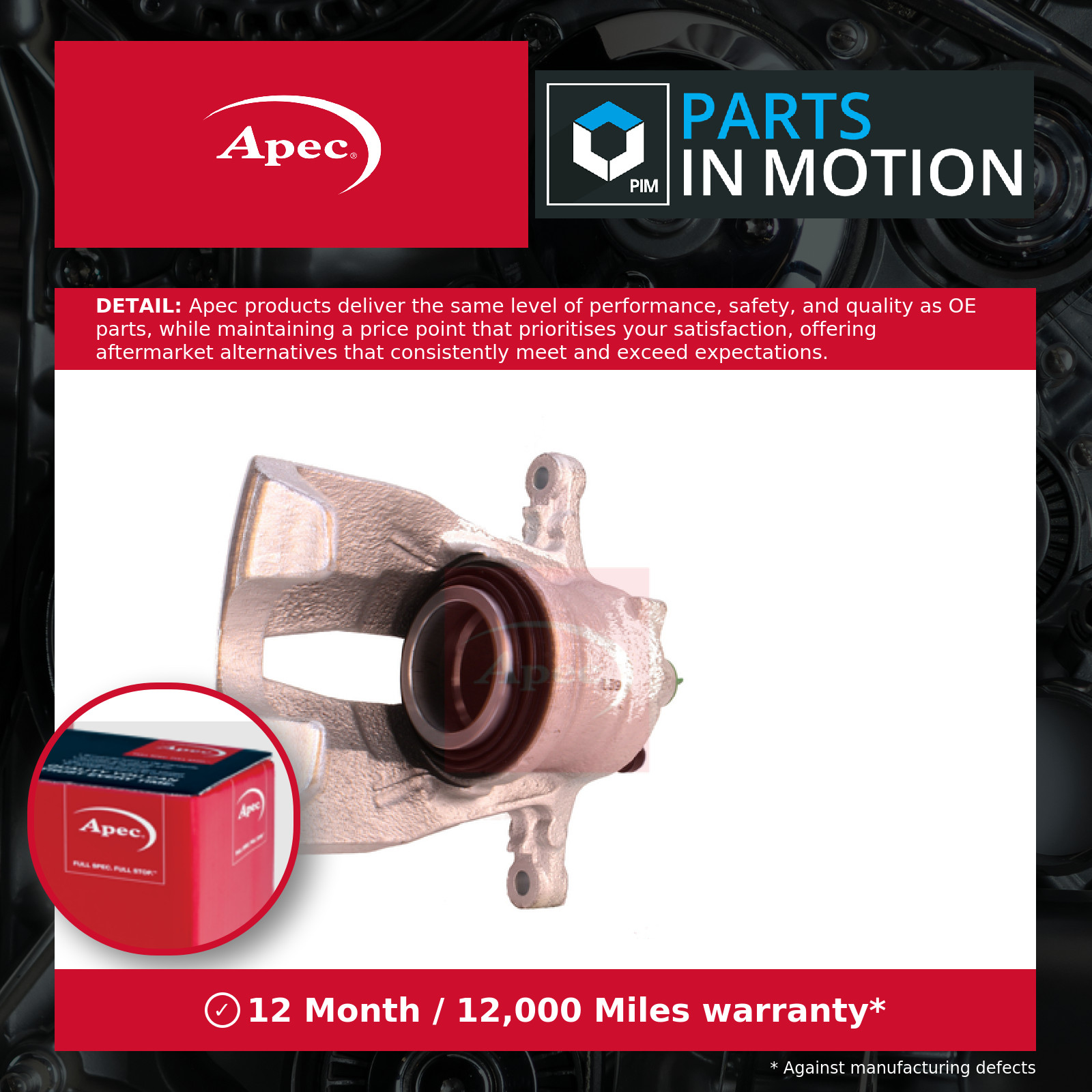 Brake Caliper fits OPEL COMBO 1.4 Front Right 2005 on Z14XEP 542462 5542007 Apec