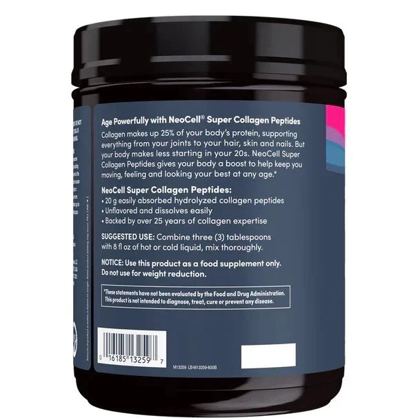 NeoCell Super Collagen Peptides Powder Unflavored, 1 & 3 Skin Hair Nails, 21.2oz - Image 4 of 4