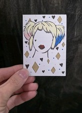 ACEO Original Acrylic PRINT Clown Princess(Harley Quinn) By Khaos Kreative