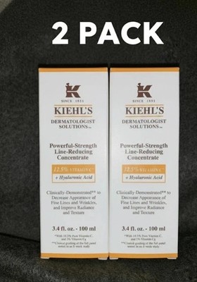 Kiehl's POWERFUL-STRENGTH Line Reducing Concentrate. 3.4 oz/100 ml (2 PACK)