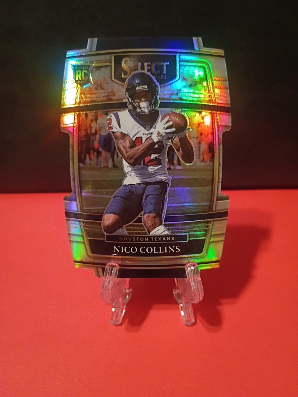 2021 Panini Select - Concourse Nico Collins #69 Silver Prizm Die-Cut (RC)