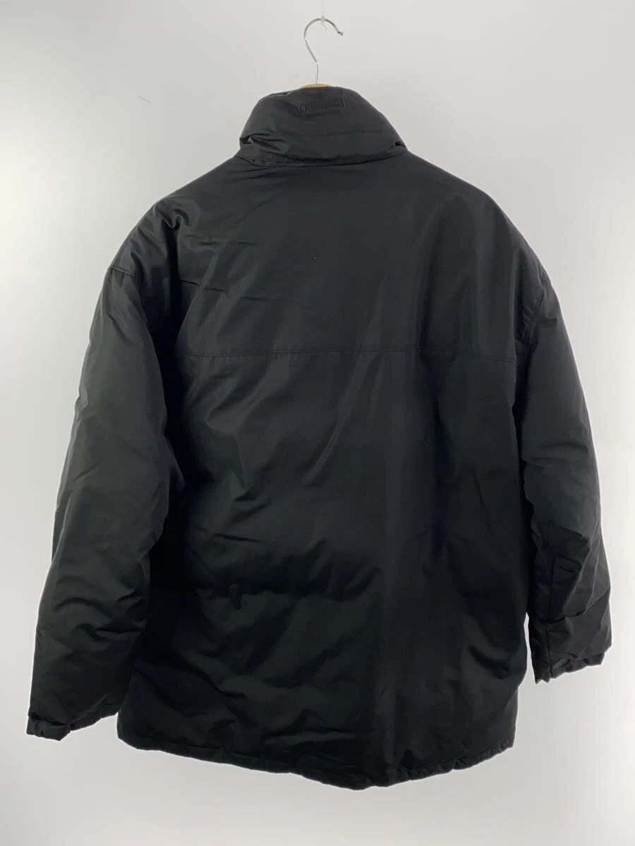 GUCCI Piumino M Poliestere Nero Plain 314 0393 1985 Uomo Autentico #ED ZGA