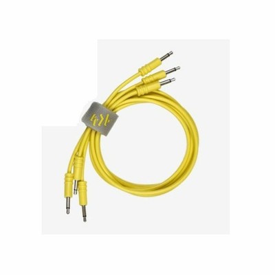 ALM Custom 3,5 mm Stecker Mono Synth Modul Patchkabel (90 cm, gelb, 3er Pack)