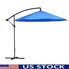 10 Ft Cantilever Patio Umbrella W/ Crank Base Outdoor Furniture Shade Garden New