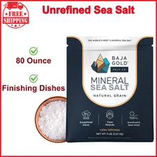 Baja Gold Mineral Sea Salt, Natural Grain Crystals for Cooking&Baking, 5 Lb. Bag