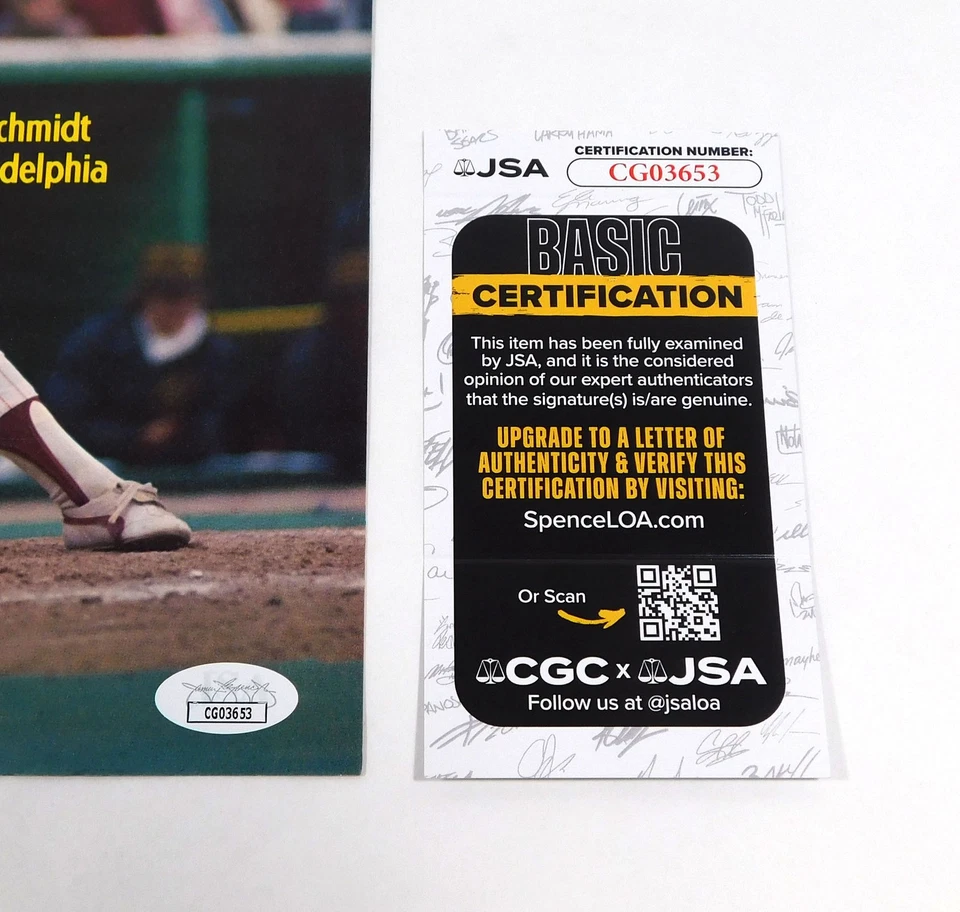 Mike Schmidt Signed 8 x 10 Color Magazine Photo Phillies JSA Auto - Image 3 of 3