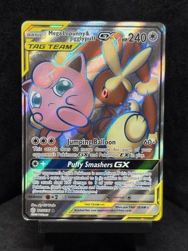 Mega Lopunny & Jigglypuff GX (Full Art) — Cosmic Eclipse