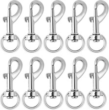 50Pcs Snap Hooks for Dog Leash Collar Linking, Heavy Duty Swivel Clasp Eye Bolt