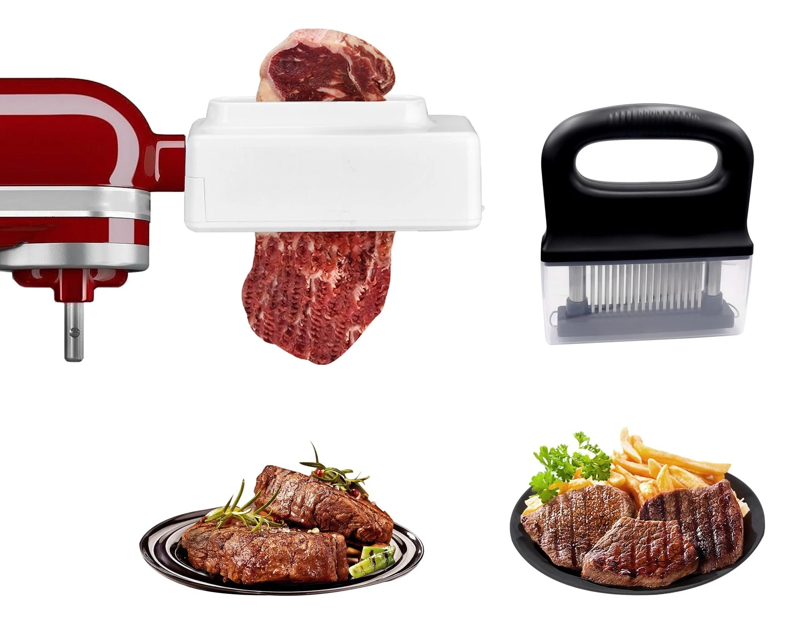 Meat Tenderizer Attachment for KitchenAid Stand Mixer, 2-in-1 Kit with Handhe...
Opens in a new wind