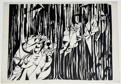 Umberto Boccioni Gli stati d`Animo: Quelle de Restano Futurismo Xylographie 1911