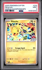 2025 Pokemon Svp En-Sv Stella Nera Promo Campionati Mondiali Pikachu PSA 9