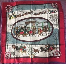 HERMES Scarf Carré 90 Carriage 100% Silk Special Discount