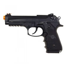 Black M9 Airsoft Pistol CO2 Blowback 500 FPS 15 Rounds Metal Nylon Fiber Optic
