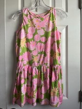 Lilly Pulitzer Girls Multi Seaside Garden Dixi Dress size XL 12-14