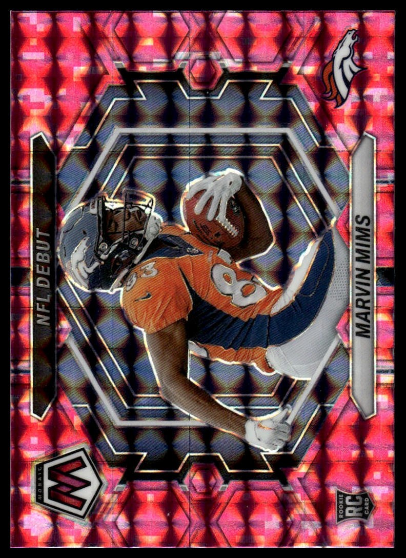 2023 Panini Mosaic #ND-13 Marvin Mims Camo Pink Mosaic