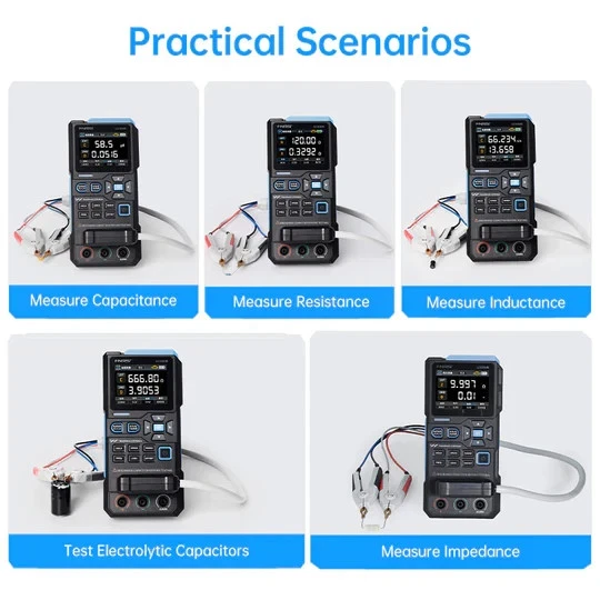 FNIRSI LC1020E Handheld Digital Bridge LCR ESR Meter Capacitor 100mF Auto range - Image 3 of 4