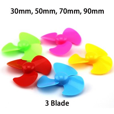 Multicolor Three-blade Plastic Propeller Blade Diameter 30-90mm aperture 2mm