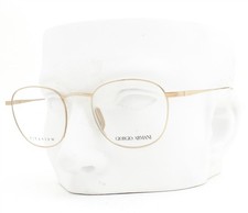 Giorgio Armani Eyeglasses AR 5148-T 3384 Glasses Pale Gold Titanium 50mm w/case