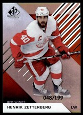2016-17 SP Game Used Orange Rainbow Draft Year Henrik Zetterberg 048/199 Detroit
