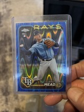 2024 Topps Chrome Curtis Meade Blue Wave Refractor Rookie Card / 150