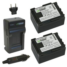 Wasabi Power Battery 2-Pack and Charger for Canon BP-807, BP-808, BP-809