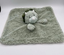 Kellytoy Green Dinosaur Triceratops Lovey Plush Rattle Baby Security Blanket